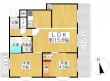 セントラル服部 令和3年6月リフォーム完了予定 3方角部屋